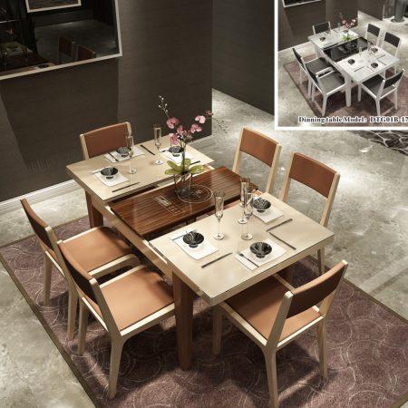 Extendable Dining Table (DTG001A) Brown