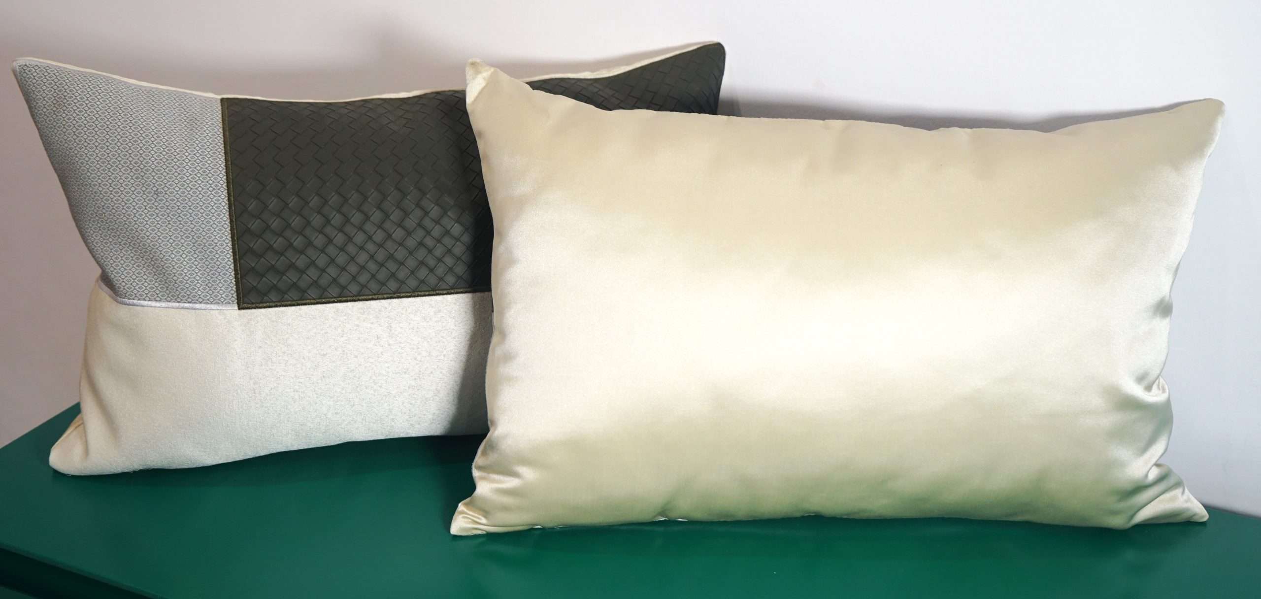 Green Ivory Throw Pillows 3 BEDMATE FURNITURE Green Ivory Throw Pillows