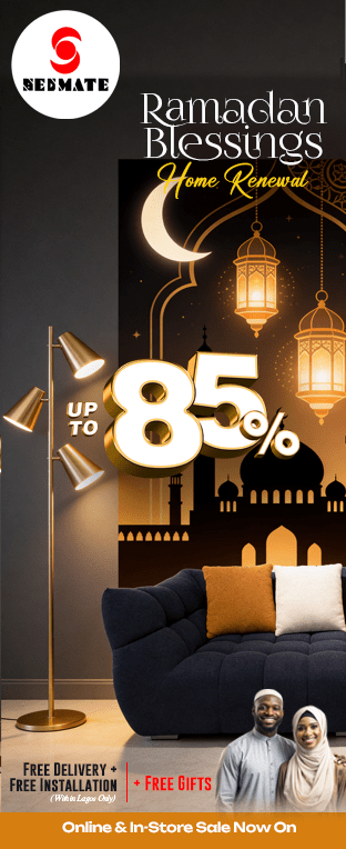 Bedmate Furniture Feb Ramadan Sale Promotions 2026 Side Banner 01 BEDMATE FURNITURE Nigeria's #1 Furniture Company - For All Kinds of Quality, Bespoke & Exquisite Furniture