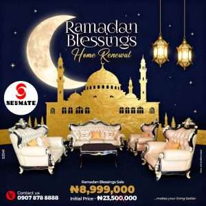 Bedmate Furniture Feb Ramadan Sale Promotions 2026 Sofa Medina SZ041 BEDMATE FURNITURE Nigeria's #1 Furniture Company - For All Kinds of Quality, Bespoke & Exquisite Furniture