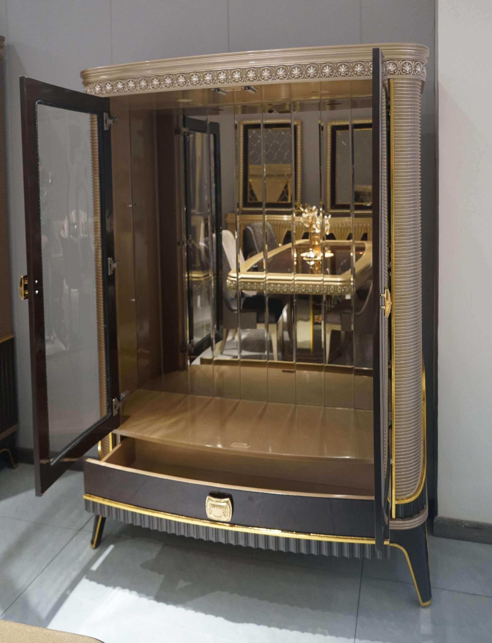 La Bianca Wine Cabinet (DB107) 4 BEDMATE FURNITURE La Bianca Wine Cabinet (DB107) - Image 2