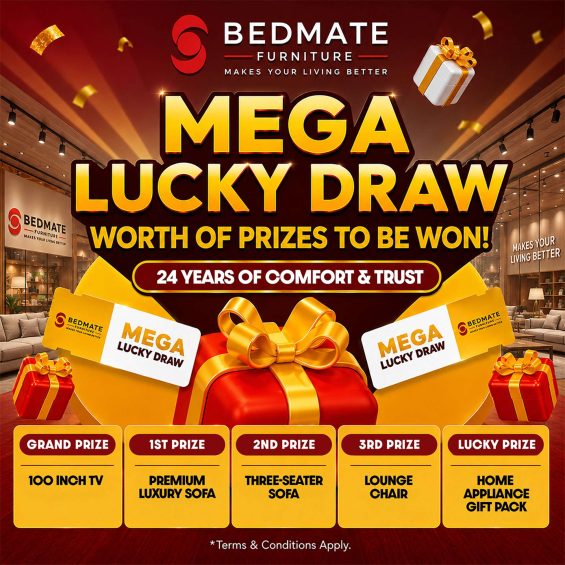 Bedmate Furniture 24 Years Anniversary Mega Lucky Draw